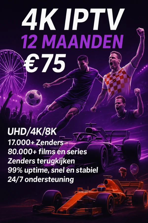4K IPTV 12 Maanden